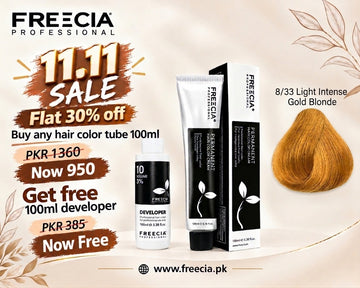 Hair Color 100ml + Free Developer (8/33 Light Intense Gold Blonde)