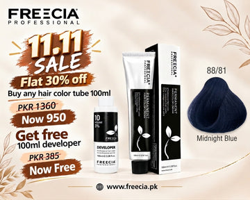 Hair Color 100ml + Free Developer (88/81  Midnight Blue)